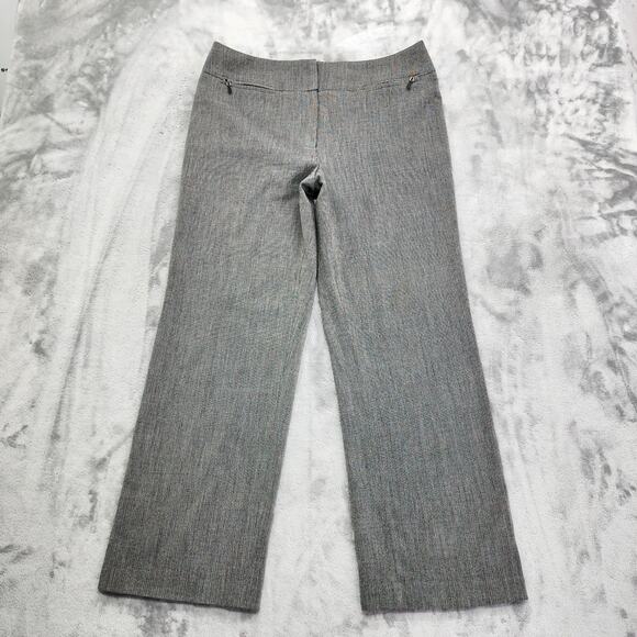 Vintage 90s Apostrophe Pants Womens 14 Gray Mid Rise Trouser Leg Stretch Office - Picture 1 of 10